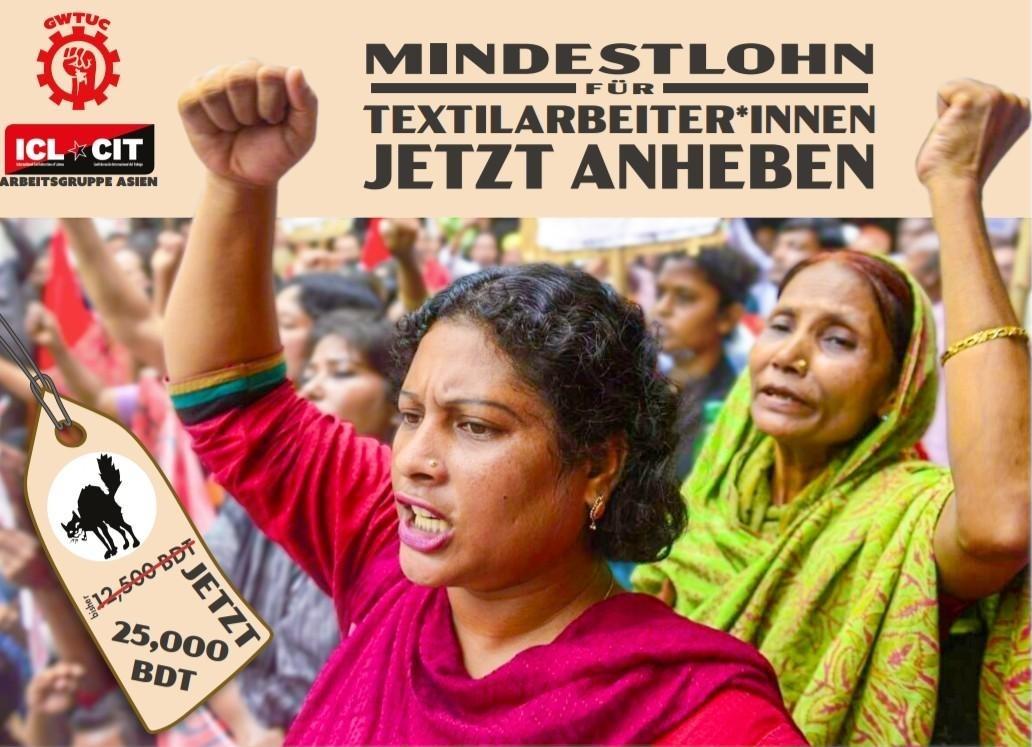 Aufruf zur Solidarität mit den streikenden Textilarbeiter*innen in Bangladesch